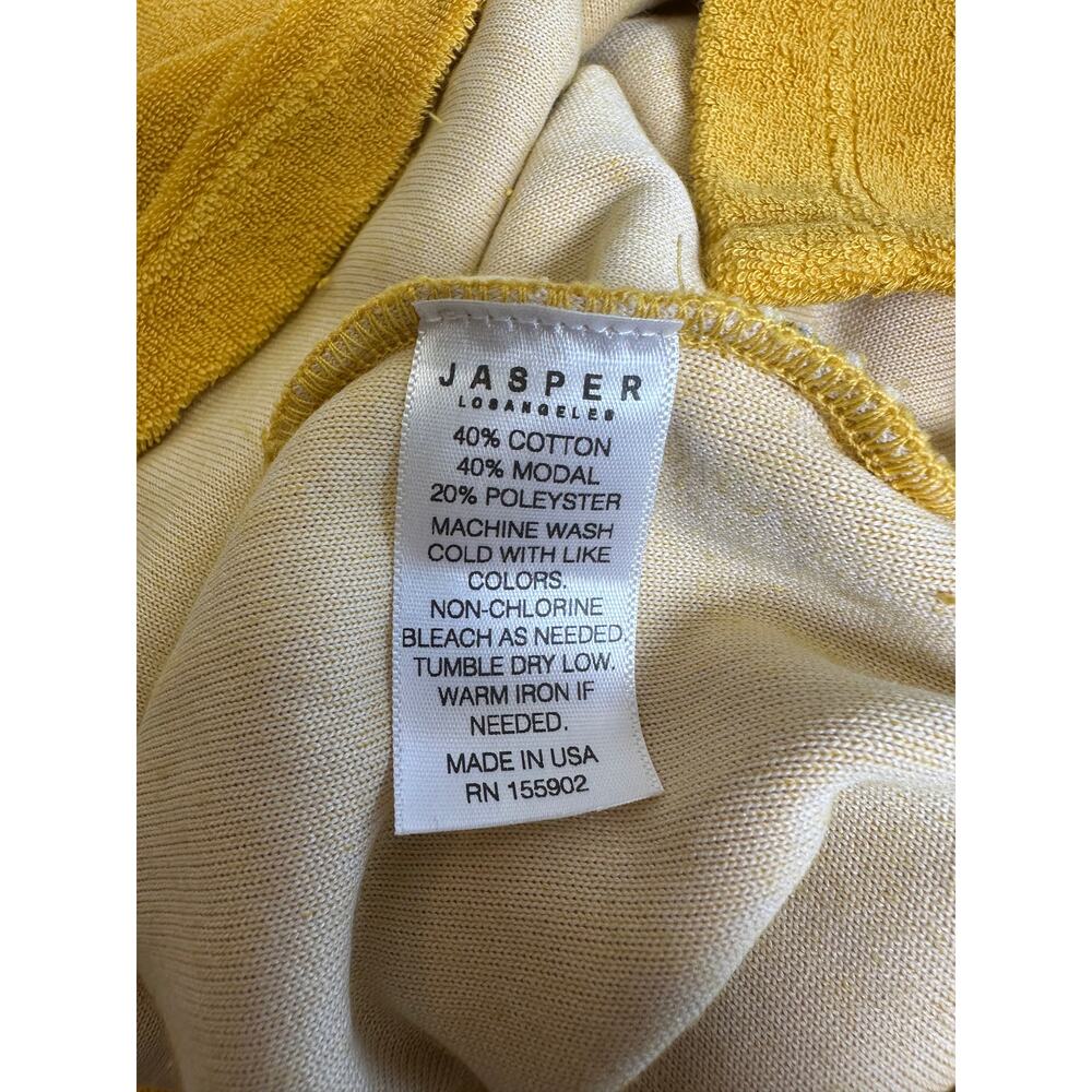 Jasper Los Angeles Terry Cloth Polo Shirt Gold Yellow Resort Beach Men’s L USA - Picture 5 of 7